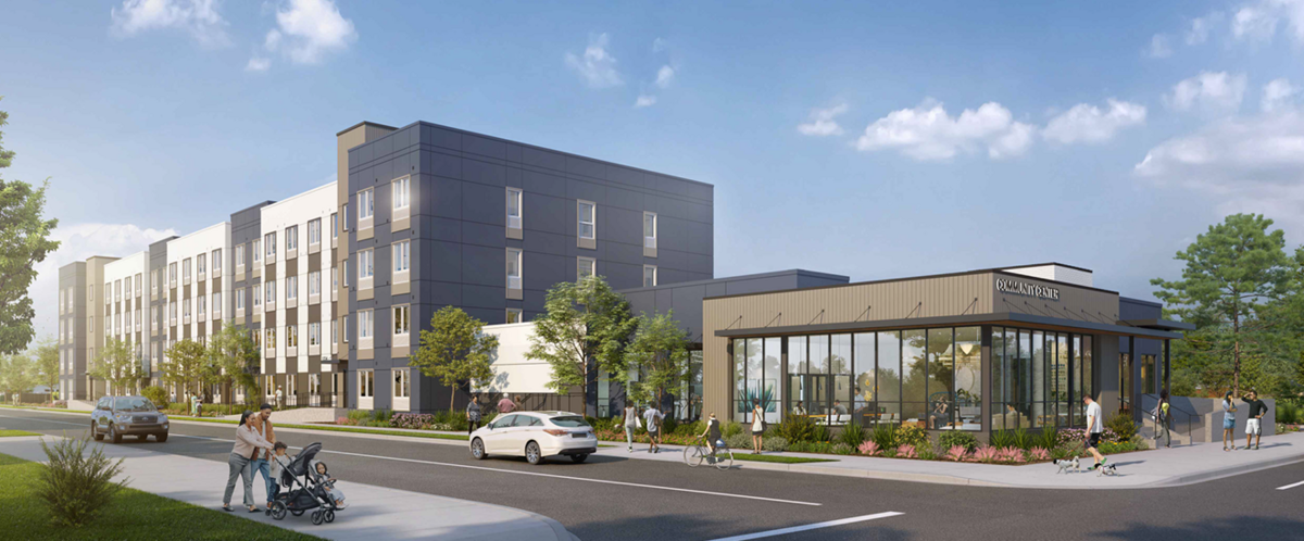 A rendering depicts what Fresno’s future Ventura Family Apartments will look like.